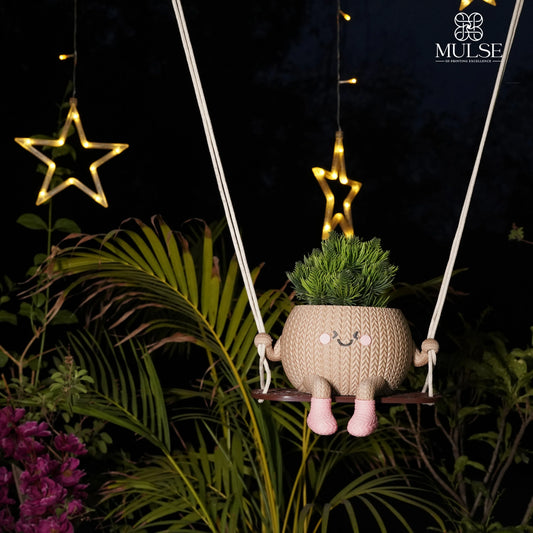 Knitted Swing Planter | Home Office Decor