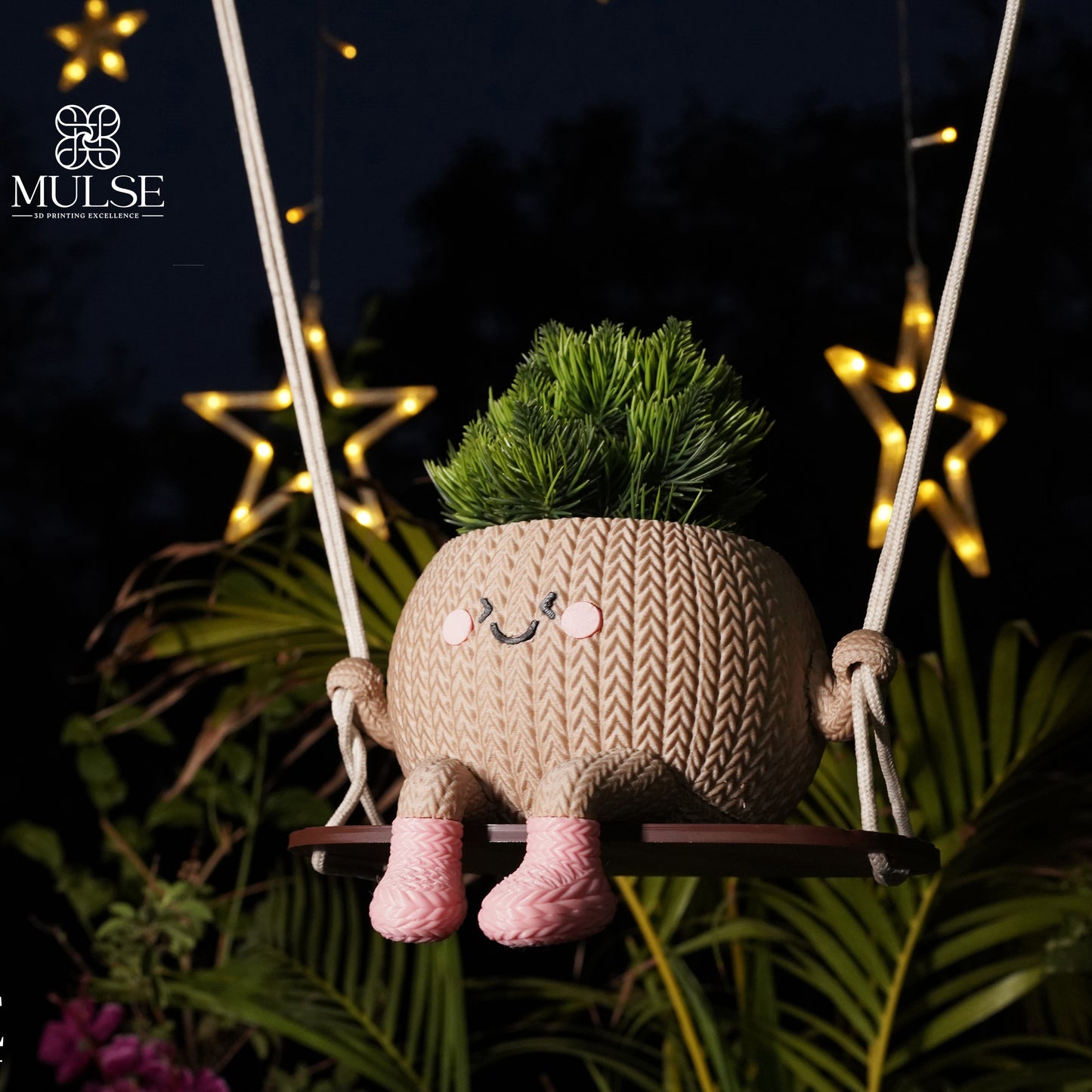 Knitted Swing Planter | Home Office Decor