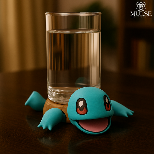 Squirtle-Themed 3D Printed Coaster