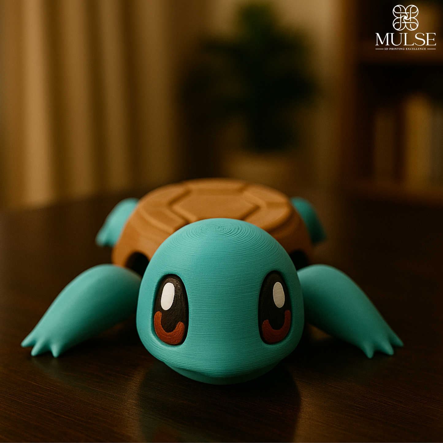 Squirtle-Themed 3D Printed Coaster