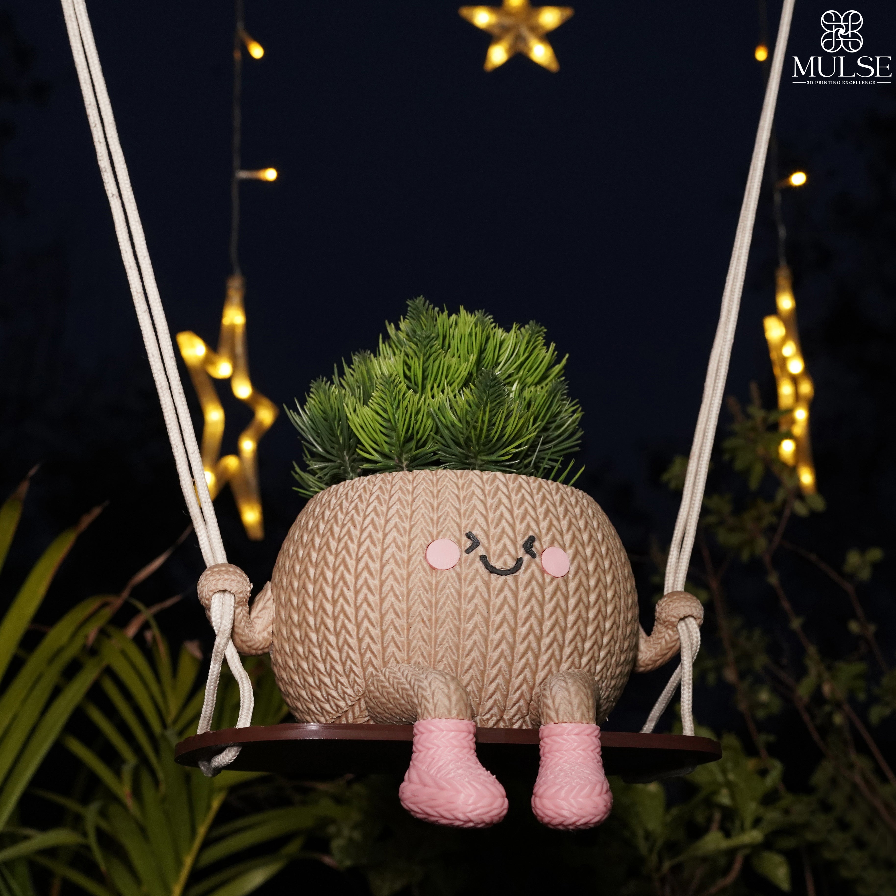 Knitted Swing Planter | Home Office Decor