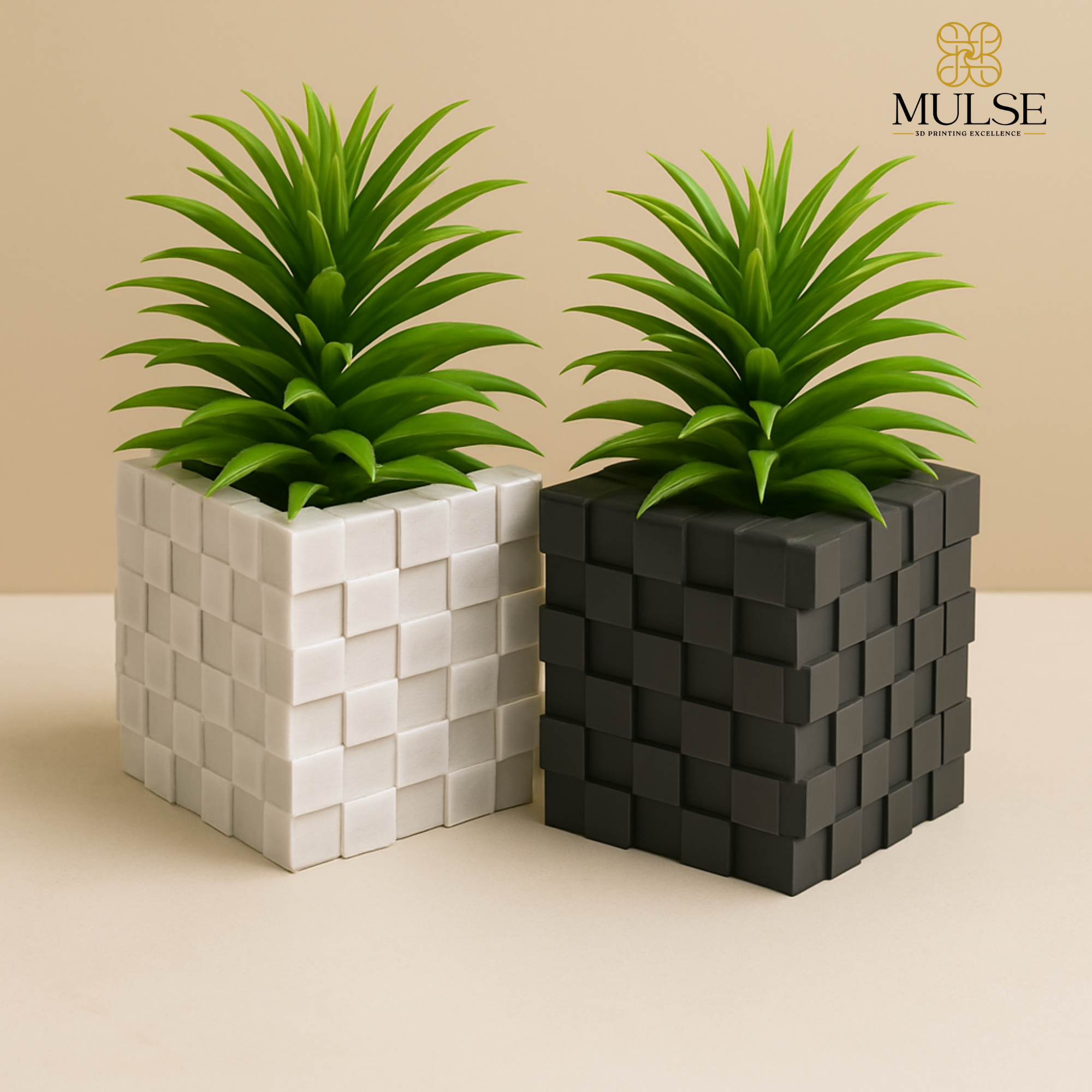 Cubic Pixelated Vase | Home Office Decor